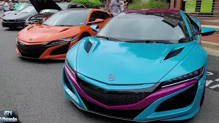 Acura NSX's looking good at Cars and Cigars Loudoun Station