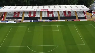 stevenage fc football club Lamex stadium by drone