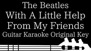 【Guitar Karaoke Instrumental】With A Little Help From My Friends / The Beatles【Original Key】