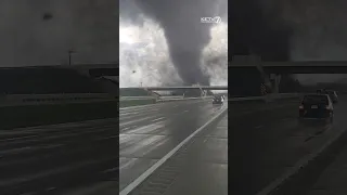 Large #tornado caught on camera crossing interstate in #Nebraska