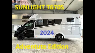 Most beautiful Sunlight Semi Integral motorhome T670S Adventure Edition Model 2024