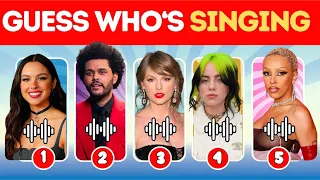 Guess WHO'S SINGING 🎤🎵 | Celebrity Song Edition | Taylor Swift, Doja Cat, The Weeknd, Olivia Rodrigo