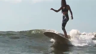 Longboarding at Folly Beach