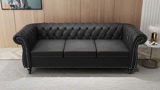 Designed with classic chesterfield sofa is a great addition to your living room🖤|NOSGA