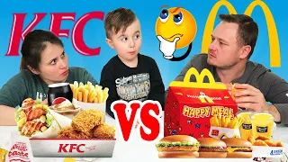 KFC vs McDonald's Care este mai Gustoasa Mancare Pentru Copii