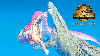 Big Aquatic Battle, Mosasaurus, Spinosaurus, Kronosaurus, Liopleurodon 🦖 Jurassic World Evolution 2