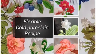 Flexible cold porcelain recipe | وصفه عجينة السيراميك المرنه