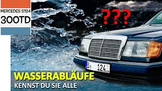 Do you know all the water drains on the Mercedes W124?