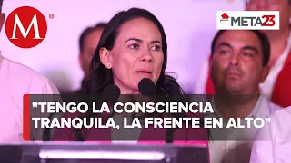 Alejandra Del Moral acepta derrota ante Delfina Gómez por la gubernatura del Estado de México