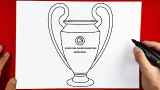 How to Draw UEFA Champions League Trophy