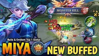 Miya New One Shot Build and Best Emblem For New BUFFED (INSANE LIFESTEAL) - Build Top 1 Global Miya