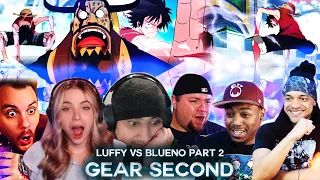 GEAR SECOND ! First Time ! Luffy Vs Blueno Part 2 ! Reaction Mashup