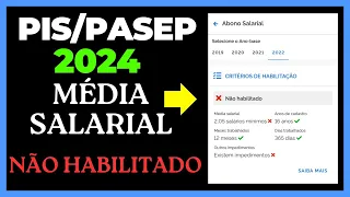 MÉDIA SALARIAL DO PIS/PASEP 2024 COMO SABER