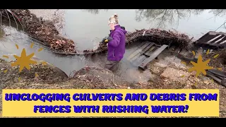 UNCLOGGING CULVERTS WITH DEBRIS AND WATER FLOW 04/2024