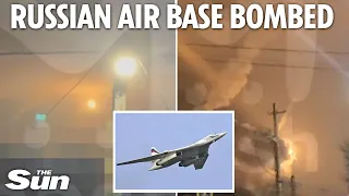 Ukrainian drones blast Russian air base home to Putin’s £130m supersonic Blackjack bombers