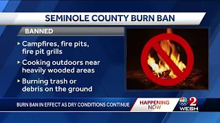 Dry, hot conditions force Seminole County officials to issue burn ban