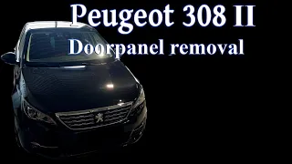 Peugeot 308 II, Doorpanel removal - tutorial