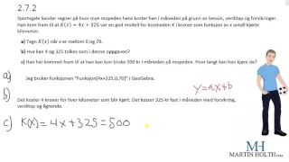 Matematikk 1P - 2.7.2- Tegn funksjonen i Geogebra