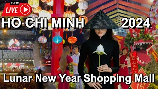 Vietnam Lunar New Year 2024 🇻🇳 AMAZING LUNAR NEW YEAR SHOPPING MALL - Walking Tour 2024 LIVE