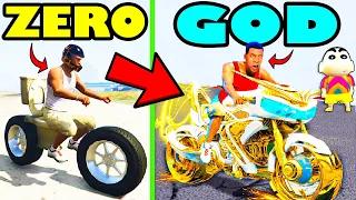 Franklin Upgrading ZERO To GOD SUPER BIKE in GTA 5 | SHINCHAN and CHOP