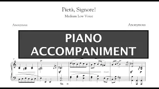 Pieta, Signore! (A. Stradella ) - A Minor Piano Accompaniment - Karaoke