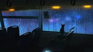 Going Home on the Night Bus in the Rain | ASMR Ambience