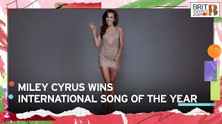 Miley Cyrus Wins International Song of the Year | The BRIT Awards 2024