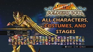 Saint Seiya Soldiers Soul All Characters, Costumes, and Stages