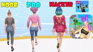 NOOB vs PRO vs HACKER In Streamer Rush - Strawberry Android iOS Gameplays