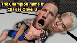 Charles Oliveira submits Justin Gaethje