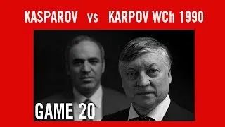 World Championship 1990 Kasparov vs Karpov GAME 20