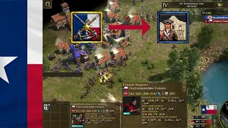 Imperial Marine timing attack! Texas Fast Revolt strategy! AOE3DE