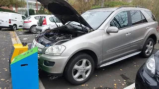 Décalaminage plus diagnostic sur Mercedes ML V6 224ch