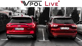 Красивый Infiniti QX50 и Европейская Ford Kuga. Vpol Live #4