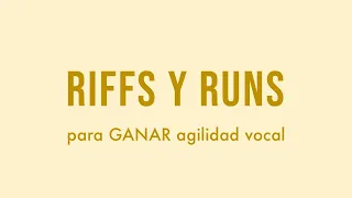 Mejora riffs, runs y melismas (NIVEL MEDIO) | Ejercicios de flexibilidad de voz al cantar