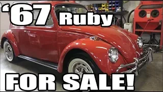 Classic VW BuGs 1967 Ruby Red Vintage Restored Beetle SOLD!