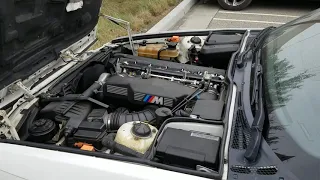 91 BMW E34 M5 Engine sound during the cold-start