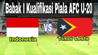 AFC U-20 Cup Qualification First Round - Indonesia VS Timor Leste