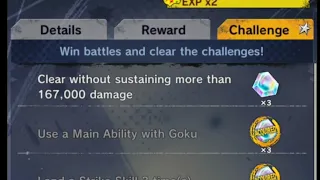 Raditz attacks : Clear without sustaining more than 167000 damage [Dragon ball legends]