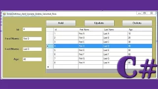 C# - How To Add And Update A Row To DataGridView From TextBox + Delete Row In C# [With Source Code]