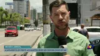 Acampamentos em frente aos quartéis de Florianópolis devem ser desmobilizados em 24h