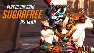 SUGARFREE PRO GENJI GAMEPLAY - POTG! [ OVERWATCH 2 TOP 500 SEASON 8 ]