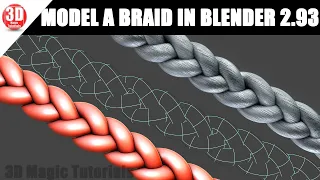 How to Model a Braid in Blender 2.93 | Blender tutorial