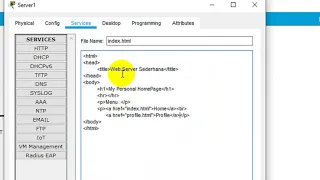 Belajar Membuat Web Server Sederhana di Cisco Packet Tracer