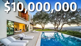 INSIDE a $10,000,000 BEVERLY HILLS MODERN MANSION with City Views!