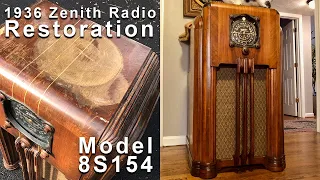 1936 Zenith 8S154 Tube Radio Restoration