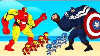 Evolution of CAPTAIN AMERICA Vs Evolution of IRON-MAN : Who Is The King Of Super Heroes ?