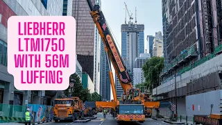 LIEBHERR LTM1750 - 9.1 with 56m Luffing Jib Setup | Part One