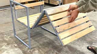 DIY - Smart Folding Chair 3 In 1 Iron Box // Unique Ideas Of Mechanics !