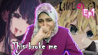 I never cried like this on camera😭😭|| BLIND REACTION! Oshi no ko Episode 1!